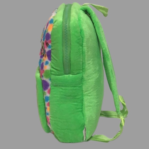 NEW Pack Mates Fuzzy Backpack, Embroidered, Glittery “OMGosh”, Green - Picture 6 of 13